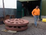 BoxPok Steel drive wheel castings destined for use on the PRR T-1 locomotive being   assembled from the ground up - PRR 5550